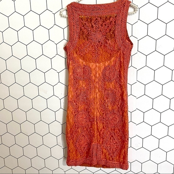 JS Collections Soutache and Lace Melon Sleeveless Sheath Dress SIZE 4 - Picture 7 of 8